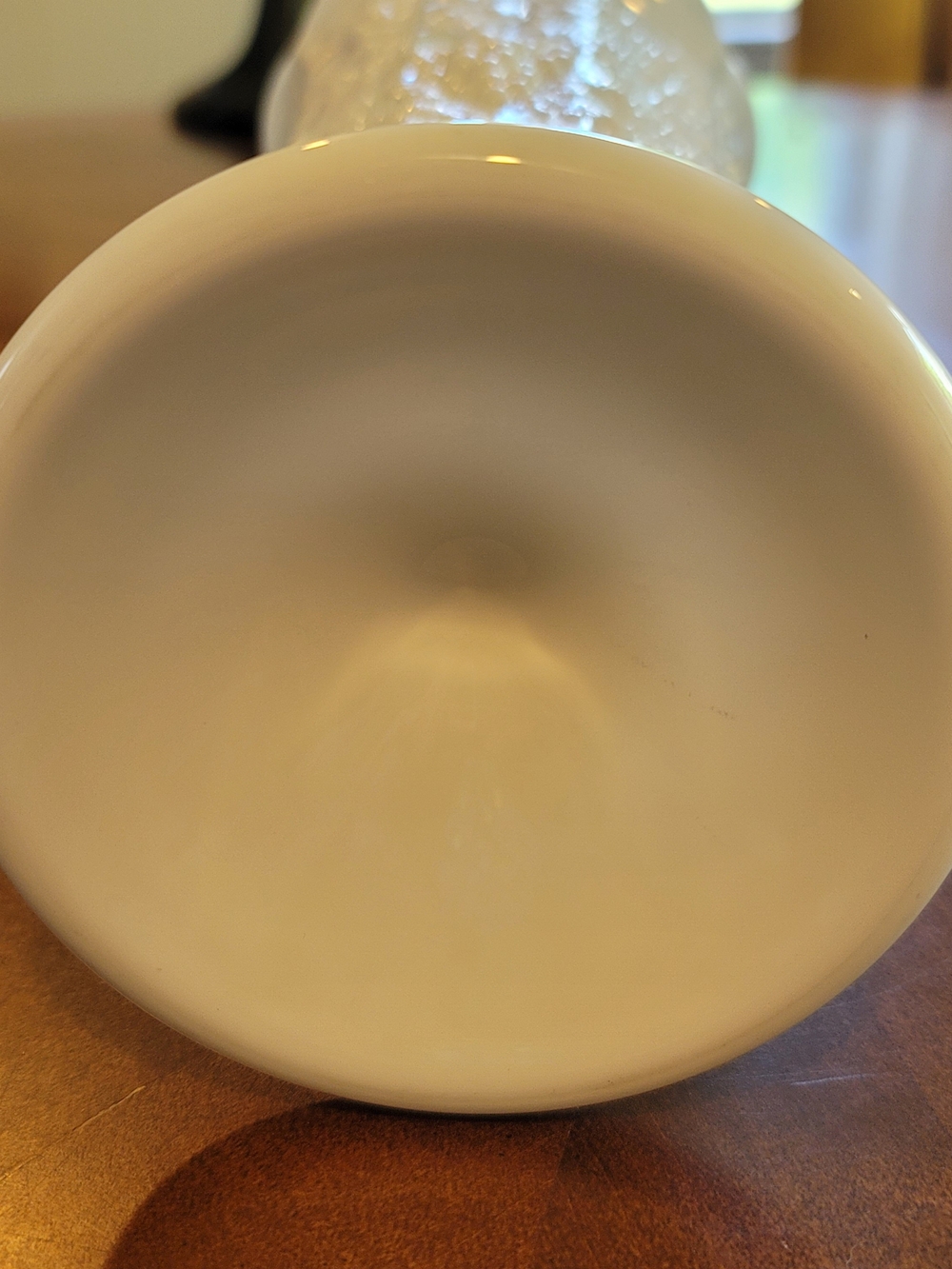 Westmoreland Paneled Grape Pattern Milk Glass Footed Vase Crimped Rim 11.5 Inch - Picture 5 of 13